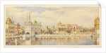 Tank & Marble Causeway the Sikh Temple Amritsar. William Carpenter. Amritsar, India, c.1854 by William Carpenter