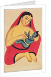 Krishna being nursed by Jasoda, his first mother by Nibaran Chandra Ghosh