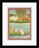 Krishna playing the flute to the gopis. Jaipur, India, 19th century by Unknown