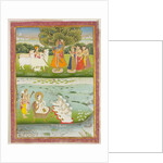Krishna playing the flute to the gopis. Jaipur, India, 19th century by Unknown