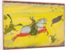 Maharao Umed Singh of Kota hunting boar. Kota, India, 18th century by Unknown