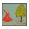 A man throwing stones at a mango tree. Bundi, India, 19th century by Unknown