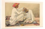 A muslim having his head shaved by William Carpenter