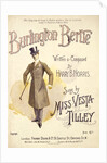 Music sheet cover for the music hall song Burlington Bertie by Norris