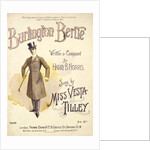 Music sheet cover for the music hall song Burlington Bertie by Norris
