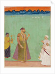 Aristu Jah of Hyderabad smoking a hookah. Hyderabad, India, 19th century by Unknown