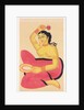 Courtesan with a mirror by Nibaran Chandra Ghosh