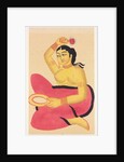 Courtesan with a mirror by Nibaran Chandra Ghosh