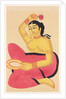 Courtesan with a mirror by Nibaran Chandra Ghosh