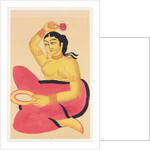 Courtesan with a mirror by Nibaran Chandra Ghosh