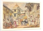 Guard house in the bazaar at Udaipur by William Carpenter