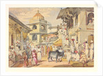 Guard house in the bazaar at Udaipur by William Carpenter
