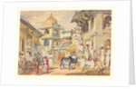 Guard house in the bazaar at Udaipur by William Carpenter