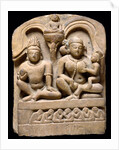 Jain family group. Northern India, 9th-10th century. by Unknown