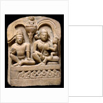 Jain family group. Northern India, 9th-10th century. by Unknown