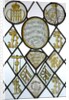 Stained glass quarries depicting the arms of Navarre impaling Champagne by Unknown