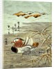 A Pair of Mandarin Ducks in Snow by Isoda Koryûsai