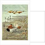 A Pair of Mandarin Ducks in Snow by Isoda Koryûsai