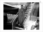 Lonnie Donegan leaving London for America by Harry Hammond