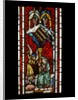 Panel of stained glass depicting The Annunciation to Saint Anne by Unknown