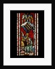 Panel of stained glass depicting The Annunciation to Saint Anne by Unknown