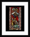 Panel of stained glass depicting The Annunciation to Saint Anne by Unknown