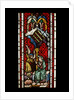 Panel of stained glass depicting The Annunciation to Saint Anne by Unknown