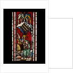Panel of stained glass depicting The Annunciation to Saint Anne by Unknown