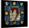 Panel of stained glass depicting The Virgin and Child by Unknown