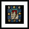 Panel of stained glass depicting The Virgin and Child by Unknown