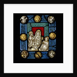 Panel of stained glass depicting The Virgin and Child by Unknown