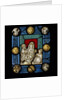 Panel of stained glass depicting The Virgin and Child by Unknown