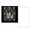 Panel of stained glass depicting The Virgin and Child by Unknown