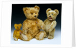 Three teddy bears by Shuco