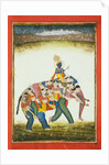 Man on an anthropomorphic elephant. India, 18th century by Unknown