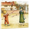 Playing badminton by Kate Greenaway