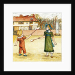 Playing badminton by Kate Greenaway