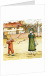 Playing badminton by Kate Greenaway