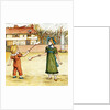 Playing badminton by Kate Greenaway