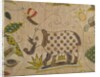 Cover, detail of an elephant. England, 17th century by unknown
