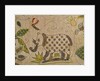 Cover, detail of an elephant. England, 17th century by unknown