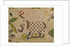 Cover, detail of an elephant. England, 17th century by unknown