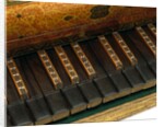 Virginal, detail of keyboard. Italy, late 16th century by Giovanni Baffo