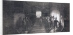 Interior of the Tube - Mr Stephenson Driving the Last Rivet. England, 1850 by Anonymous