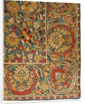 Embroidered silk cover by Unknown