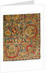 Embroidered silk cover by Unknown