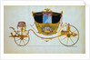 Design for a Town Coach. England or France, late 18th century by Unknown