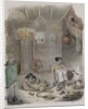 The interior of a hut in Bengal by Anonymous
