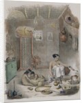 The interior of a hut in Bengal by Anonymous