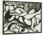 Sleeping Shepherdess by Franz Marc